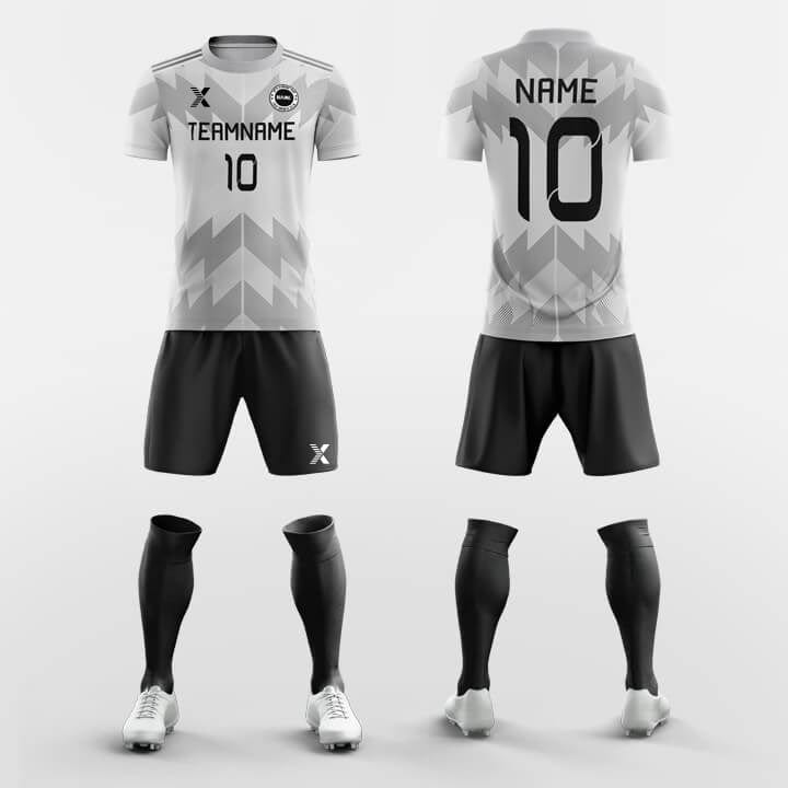 XTeamwear Soccer Uniforms Gray / S Water Wave - Custom Soccer Jerseys Kit Sublimated Design