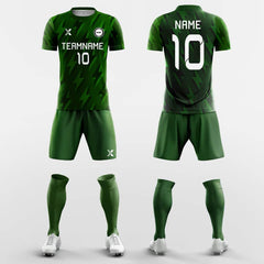 XTeamwear Soccer Uniforms Green Forest - Custom Soccer Jerseys Kit Sublimated Design