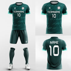 XTeamwear Soccer Uniforms Green Graphic - Custom Soccer Jerseys Kit Sublimated Design