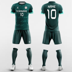 XTeamwear Soccer Uniforms Green Graphic - Custom Soccer Jerseys Kit Sublimated Design