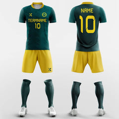 XTeamwear Soccer Uniforms Green Lake - Custom Soccer Jerseys Kit Sublimated Design