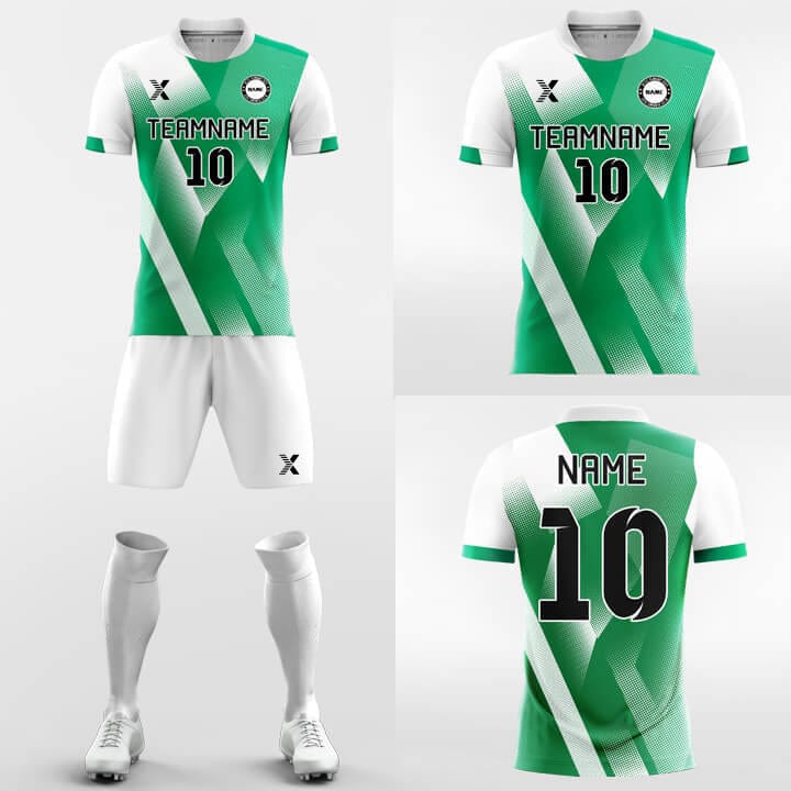 XTeamwear Soccer Uniforms Green Light - Custom Soccer Jerseys Kit Sublimated Design