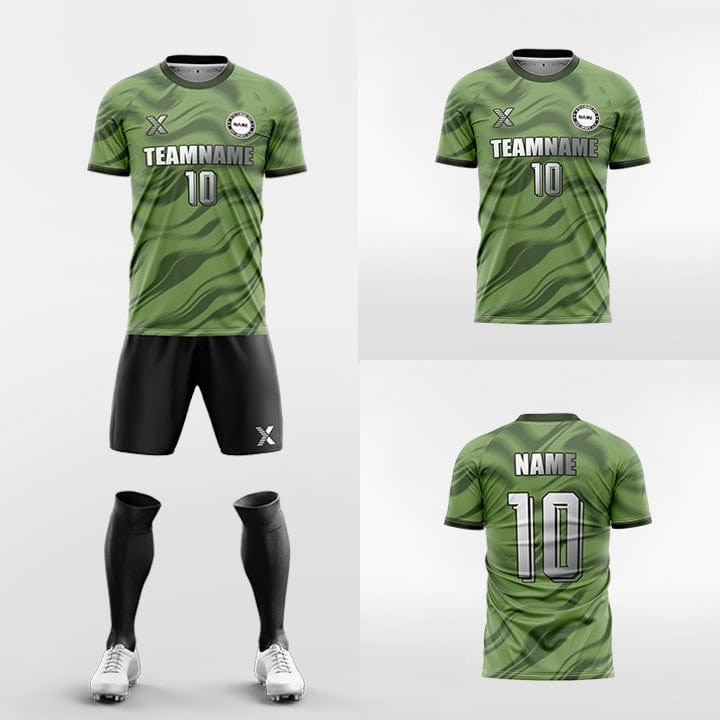 XTeamwear Soccer Uniforms Green / S Breeze - Custom Soccer Jerseys Kit Sublimated Design