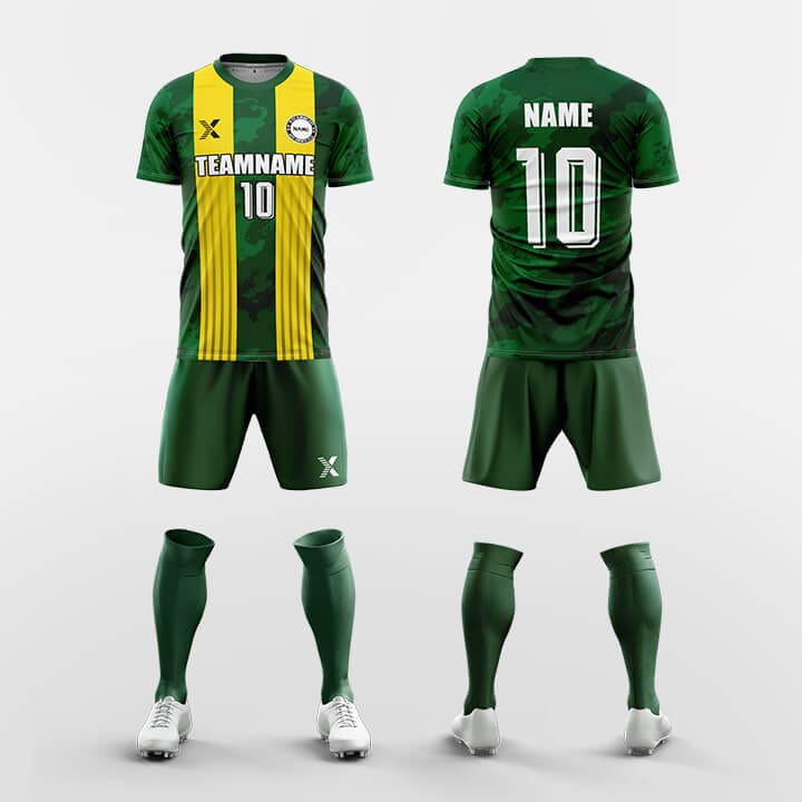 XTeamwear Soccer Uniforms Green / S Crack - Custom Soccer Jerseys Kit Sublimated Design
