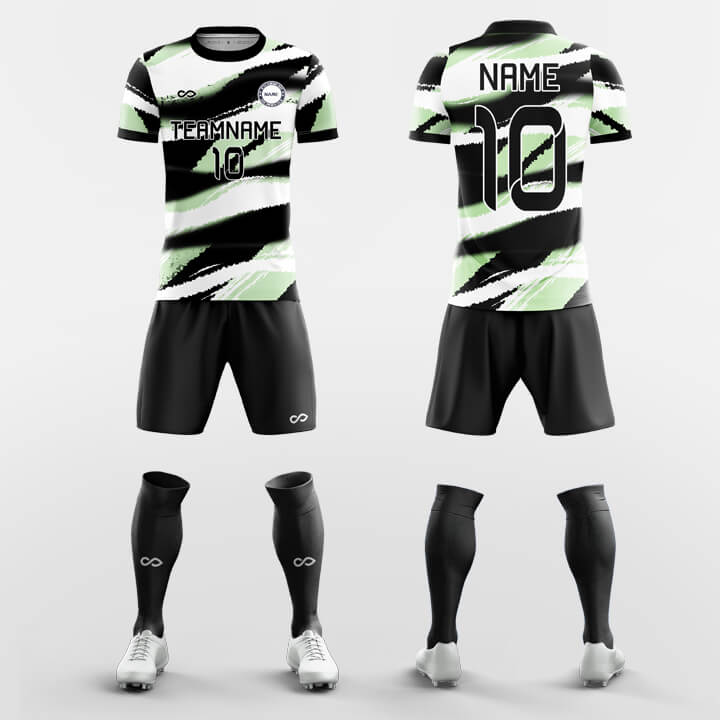 XTeamwear Soccer Uniforms Green / S Cream - Custom Sublimation Short Sleeve Soccer Kits