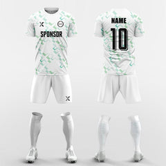 XTeamwear Soccer Uniforms green / S Cross Square Pattern  - Custom Soccer Jerseys Kit Sublimated for Team
