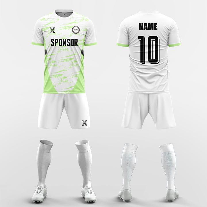 XTeamwear Soccer Uniforms green / S cursive style - Custom Soccer Jerseys Kit Sublimated for Team