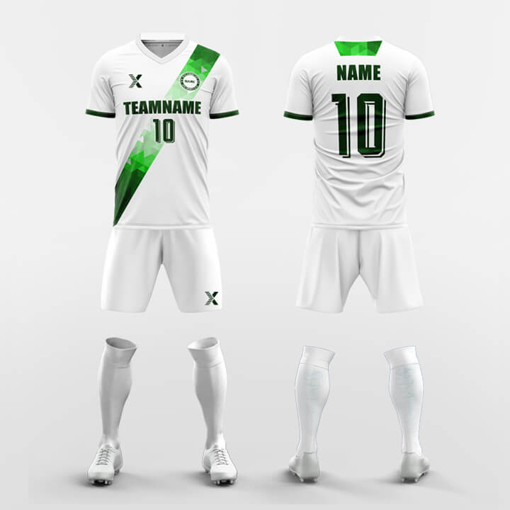 XTeamwear Soccer Uniforms Green / S Dynamic Stripe - Custom Soccer Jerseys Kit Sublimated Design