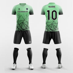 XTeamwear Soccer Uniforms Green / S Geometric Pattern - Custom Soccer Jerseys Kit Sublimated for Youth