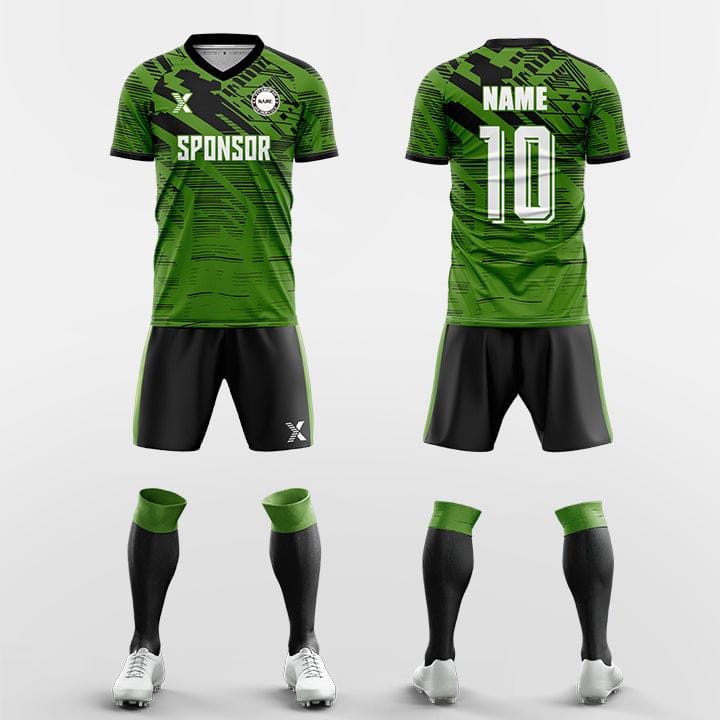 XTeamwear Soccer Uniforms green / S Laser Mech - Custom Soccer Jerseys Kit Sublimated for Team