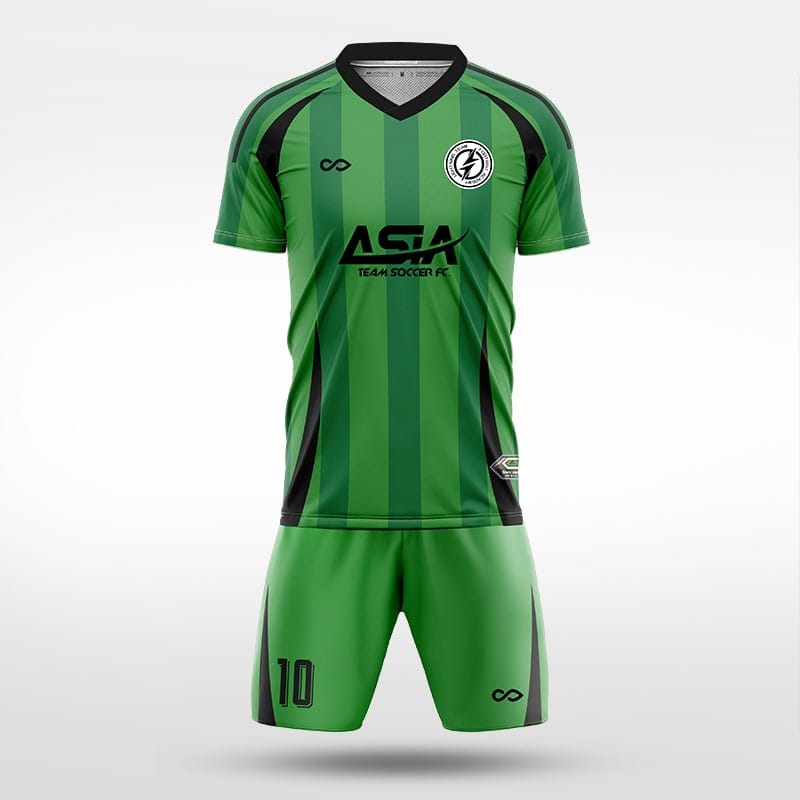 XTeamwear Soccer Uniforms green / S Longitudinal edge - Custom Soccer Jerseys Kit Sublimated for Team - WS204GCZL3