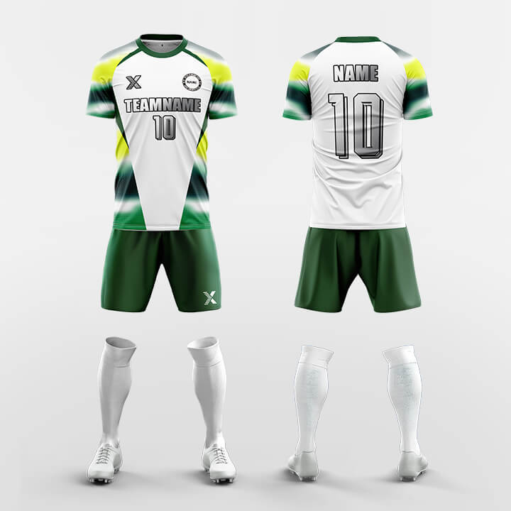 XTeamwear Soccer Uniforms Green / S Rhythm 3 - Custom Soccer Jerseys Kit Sublimated Design
