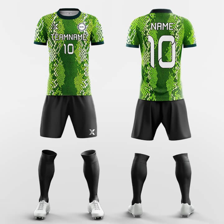 XTeamwear Soccer Uniforms Green / S Squama - Custom Sublimation Short Sleeve Soccer Kits