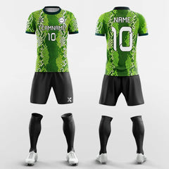 XTeamwear Soccer Uniforms Green / S Squama - Custom Sublimation Short Sleeve Soccer Kits