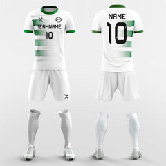 XTeamwear Soccer Uniforms Green / S Striped - Custom Soccer Jerseys Kit Sublimated for Youth
