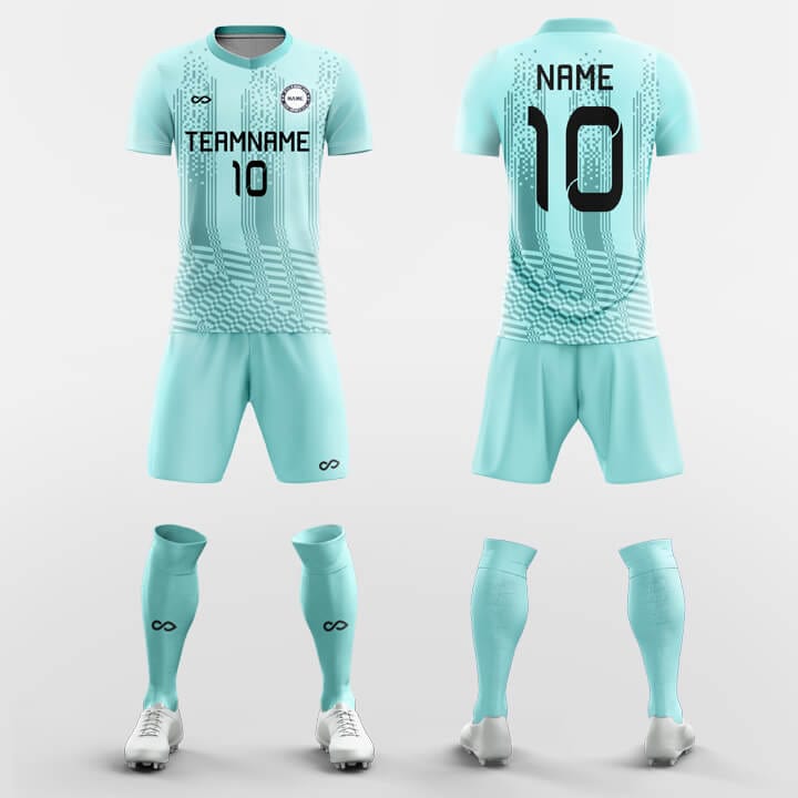 XTeamwear Soccer Uniforms Green / S Tetris - Sublimated Design Custom Soccer Jerseys Set