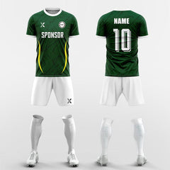 XTeamwear Soccer Uniforms green / S Two crescent-shaped - Custom Soccer Jerseys Kit Sublimated for Team