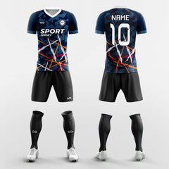 XTeamwear Soccer Uniforms Grey-blue / S Camouflage Line - Custom Soccer Jerseys Kit Sublimated for Team