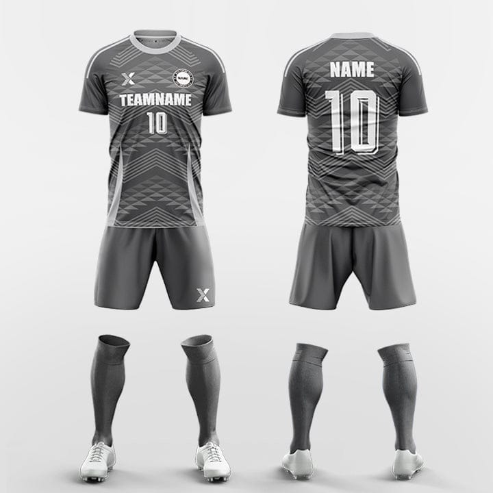 XTeamwear Soccer Uniforms grey / S diamond pattern interweaving - Custom Soccer Jerseys Kit Sublimated for Team