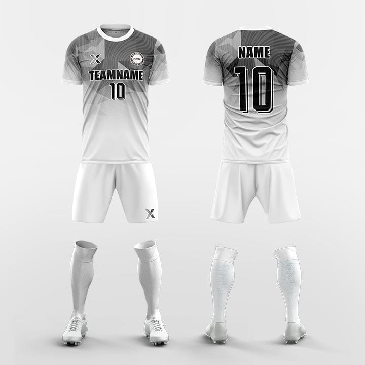 XTeamwear Soccer Uniforms grey / S Geometric Gradient - Custom Soccer Jerseys Kit Sublimated for Team