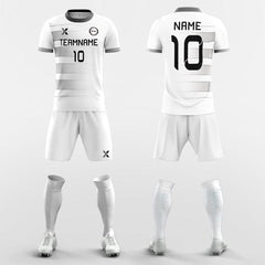 XTeamwear Soccer Uniforms Grey / S Striped - Custom Soccer Jerseys Kit Sublimated for Youth