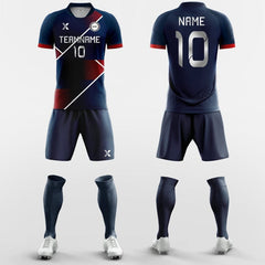 XTeamwear Soccer Uniforms Hitech Blue -Custom Soccer Jerseys Kit Sublimated Design