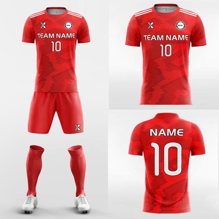 XTeamwear Soccer Uniforms Ink Painting - Custom Soccer Jerseys Kit Sublimated for High School