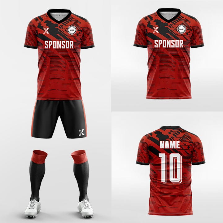 XTeamwear Soccer Uniforms Laser Mech - Custom Soccer Jerseys Kit Sublimated for Team