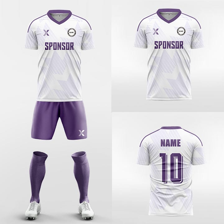 XTeamwear Soccer Uniforms Light-colored geometric gradient - Custom Soccer Jerseys Kit Sublimated for Team