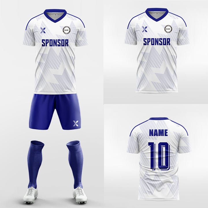 XTeamwear Soccer Uniforms Light-colored geometric gradient - Custom Soccer Jerseys Kit Sublimated for Team