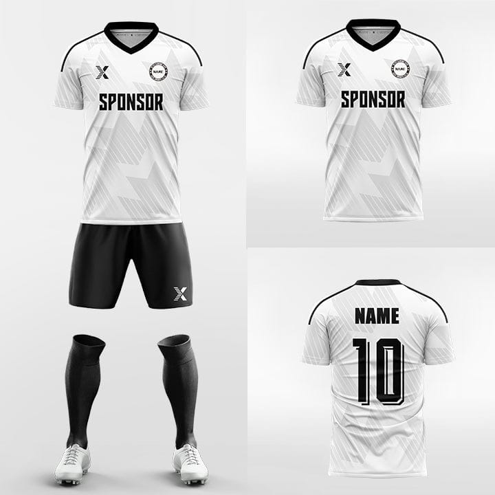 XTeamwear Soccer Uniforms Light-colored geometric gradient - Custom Soccer Jerseys Kit Sublimated for Team
