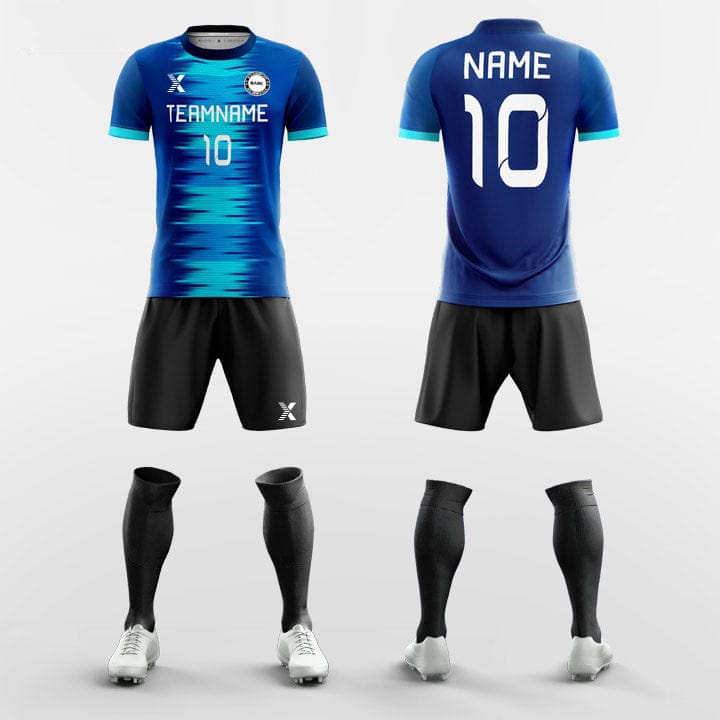 XTeamwear Soccer Uniforms Moire Pattern - Custom Soccer Jerseys Kit Sublimated for Kids