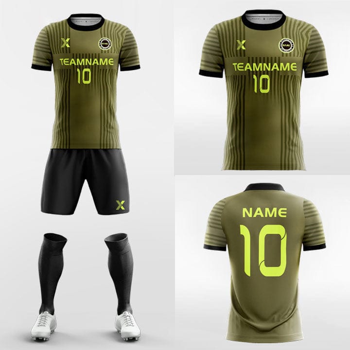 XTeamwear Soccer Uniforms Multiple Stripes - Custom Soccer Jerseys Kit for University