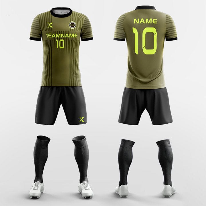 XTeamwear Soccer Uniforms Multiple Stripes - Custom Soccer Jerseys Kit for University