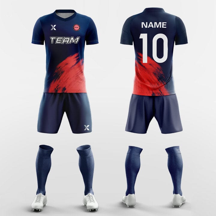 XTeamwear Soccer Uniforms Navy / S Ink Painting - Custom Soccer Jerseys Kit Sublimation for Youth