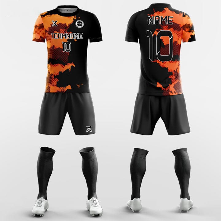 XTeamwear Soccer Uniforms Orang / S Tie Dye - Custom Soccer Jerseys Kit Sublimated for Club