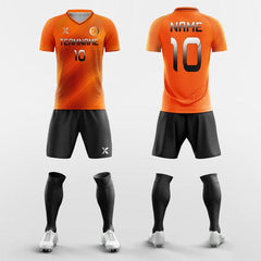 XTeamwear Soccer Uniforms Orange Light - Custom Soccer Jerseys Kit Sublimated for Academy