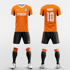 XTeamwear Soccer Uniforms orange / S Dynamic horizontal stripes - Custom Soccer Jerseys Kit Sublimated for Team