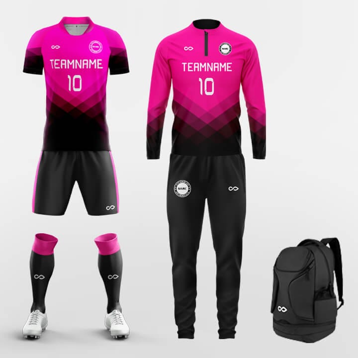 XTeamwear Soccer Uniforms Pink Continent - Custom Soccer Team Uniform Pack List Design