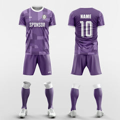 XTeamwear Soccer Uniforms purple / S cube- Custom Soccer Jerseys Kit Sublimated for Team