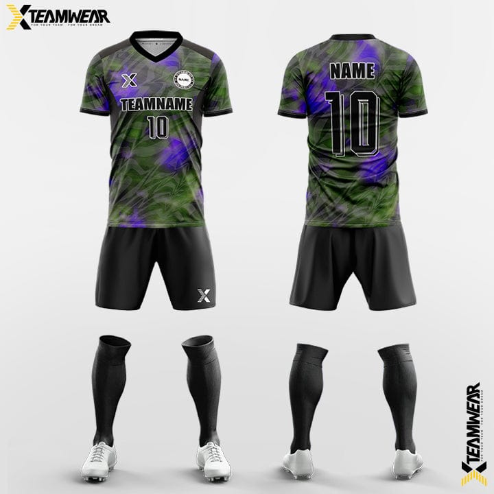 XTeamwear Soccer Uniforms Purple / S Mottled halo - Custom Soccer Jerseys Kit Sublimated for Team