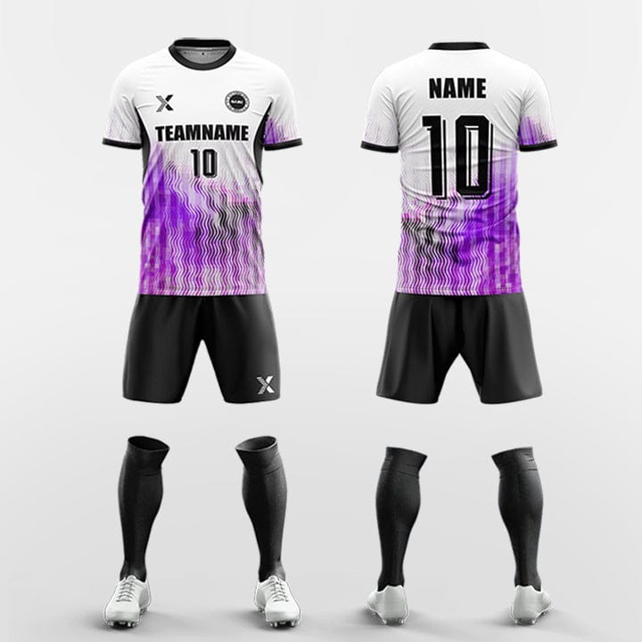 XTeamwear Soccer Uniforms purple / S Water flows without form - Custom Soccer Jerseys Kit Sublimated for Team