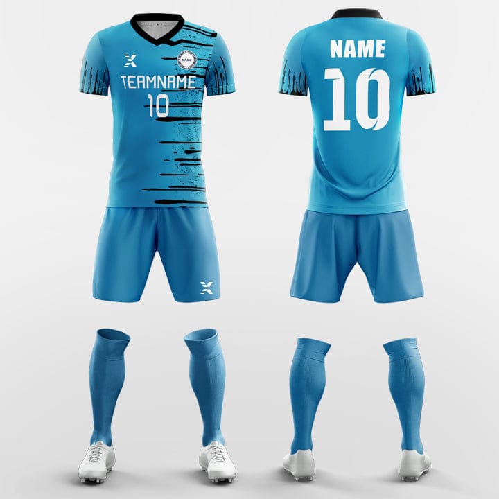 XTeamwear Soccer Uniforms Rain Drop - Custom Soccer Jerseys Kit Sublimated Design
