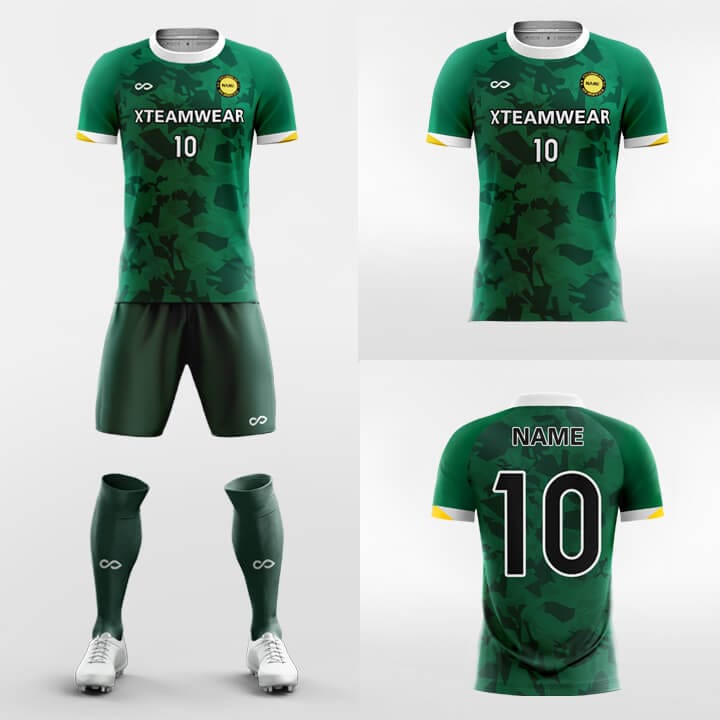 XTeamwear Soccer Uniforms Rainforest - Custom Soccer Jerseys Kit Sublimated Design