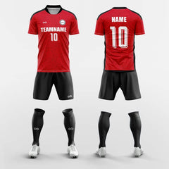 XTeamwear Soccer Uniforms Red / S Almond - Custom Soccer Jerseys Kit Sublimated Design