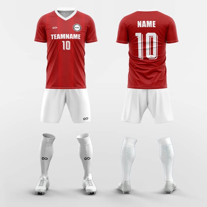 XTeamwear Soccer Uniforms Red / S Ambition - Custom Soccer Jerseys Kit Sublimated Design