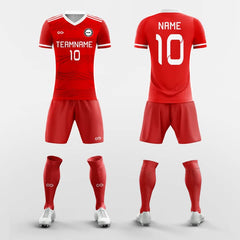 XTeamwear Soccer Uniforms Red / S Aura - Custom Soccer Jerseys Kit Sublimated Design