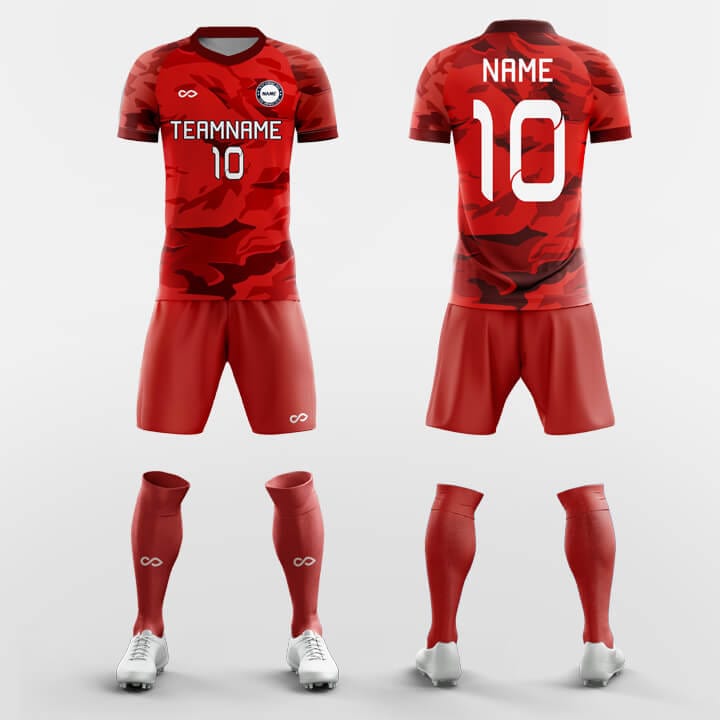 XTeamwear Soccer Uniforms Red / S Blood - Custom Soccer Jerseys Kit Sublimated for Team FT260113S