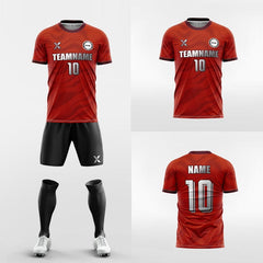 XTeamwear Soccer Uniforms Red / S Breeze - Custom Soccer Jerseys Kit Sublimated Design