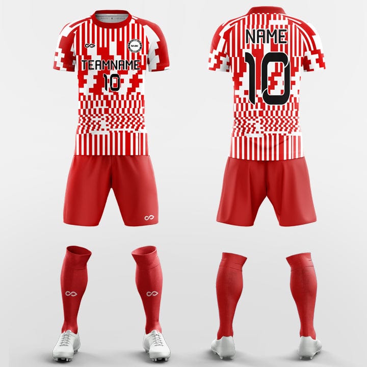 XTeamwear Soccer Uniforms Red / S Checkerboard - Custom Soccer Jerseys Kit Sublimated for Team FT260130S